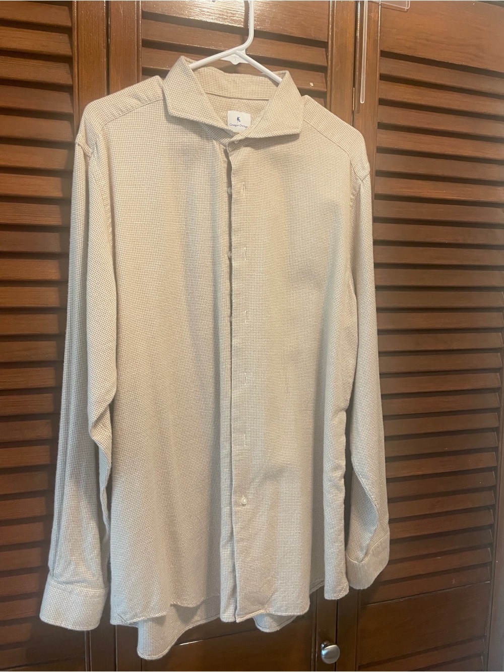 Light Beige, Light Flannel Textured Shirt